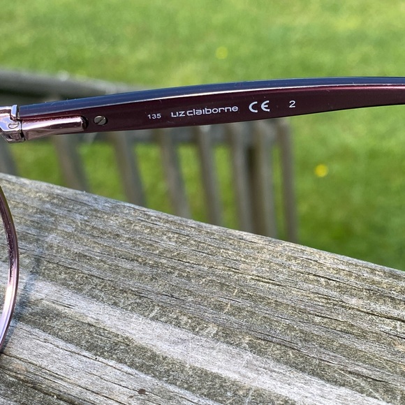 Liz Claiborne glasses frames metallic pink rose mauve 58[]14 135 - Picture 8 of 15